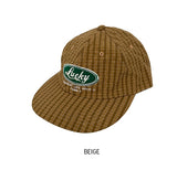 Lucky Lettering Two-Tone Check Camp Cap