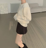 Round Neck Sibori Loose Fit Daily Knit