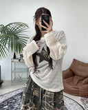 Luffy Camo Patch Mesh Knit