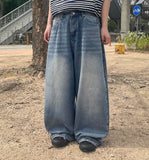 [unisex] Puts Washing Denim Wide Pants