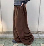[BAONHAUS] Codend Fleece Brushed Banding Balloon Wide Pants