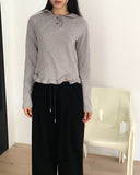 Sotten Mini Dot Polka Dot Frill Collar T-Shirt