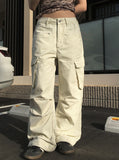 Wee Wee Cargo Pin-Tuck Wide Cotton Pants