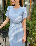 Nadine Seersucker Tulip Wrap One Piece