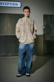 [2-WAY] Java Pattern Zip-Up Knit