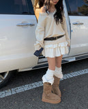 Bolt Winter Fur Platform Sole Long Boots