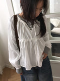 Gizeh Frill Ribbon Blouse