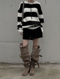 Stripe Overfit Knit Sweatshirt