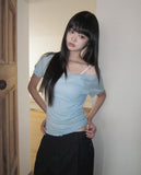 Baybin One-Shoulder Short Sleeve T-shirt