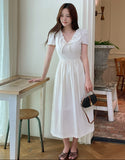 Cossel Ribbon String Flared Long One Piece