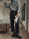 Revere one-tuck denim pants