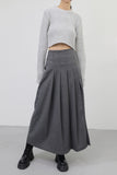 Elena Slit Wool Long Skirt