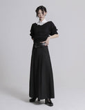 Deer long pleats skirt