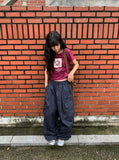 [unisex] Bene Nylon Cargo Parachute Banding Wide Pants