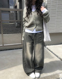Heri V Ribbed Knit Cardigan