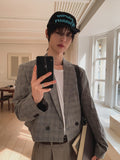 Grove Check Cutting Crop Blazer