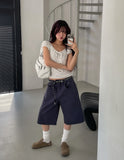 Ruble Studded Striped Bermuda Shorts