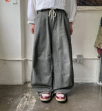 [Unisex] Potent Pigment Parachute Cotton Wide Pants