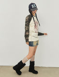 NEW LIFE Camo Raglan Long Sleeve T-Shirt