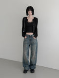 Satay Brush Washed Straight Denim