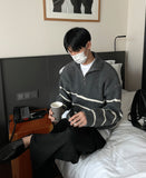 Overfit half zip-up knit