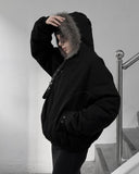 (Unisex) Keron Fur Hooded Bomber Cotton Jumper