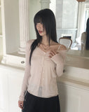 [SET] Bento Basic See-Through Sleeveless Cardigan Set