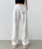 Pin Tuck Tencel Cooling Lightweight Wide Cotton Pants