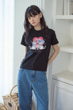 Cherry Bestie Crop Short Sleeve Tee