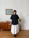 Lyndon Dot Banding Balloon Long Skirt