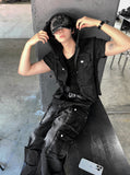 Pigment Short Sleeve Line Hood Zip-Up