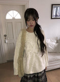 Megan Ribbon Overfit Round Knit