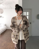 Here Bohemian fringe Tweed Cardigan