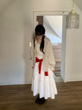 Kanzi Banding Shirring Long Skirt