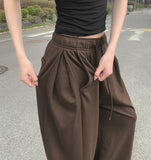 Four-Season Folding Volume Fit Wide Banding Pants
