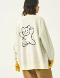 Big Line Bear Smile Knit Cardigan