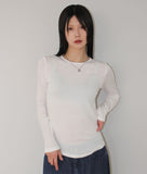 SILKY ROUND SLEEVE T