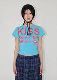 KISS ♥ CROP HALF T