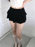 Rack Tiered Frill Mini Skirt