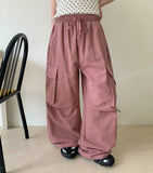[unisex] Rilkan Summer Banding Wide Cargo Pants