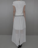 Ash Chiffon Long Skirt
