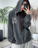 Pet Racing Pigment Hood Zip-Up