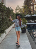 Glee Out Pocket Short Denim Pants