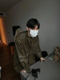 Retro Coated Leather Overshirt