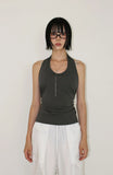 STRAP TIE HALTER TOP