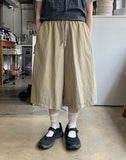 [unisex] Rald Nylon Banding Crop Bermuda Pants