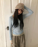 Maden See-Through Layered Long Sleeve T-Shirt