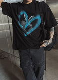 Bullet heart rabbit short sleeve T-shirt