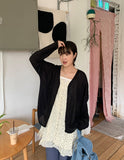 Nelki V-Neck Summer Linen Over knit Cardigan