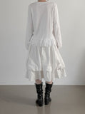 Lilum Balloon Tiered Midi Skirt